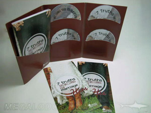 custom jacket cd dvd set tall 6pp folder with curved pockets booklets