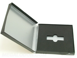 printed usb packaging box metallic ink silver foam tray thumb drive
