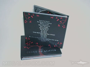 cd hardbound book packaging red foil stamping