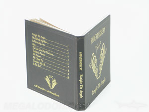 hardbound cd book chipboard core gold foil vintage look 