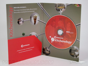custom dvd jacket 4pp tall curved literature pocket for booklet white foam hub full color printing