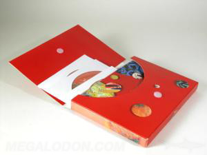 multidisc 5 cd set box inner shelf velcro art cards