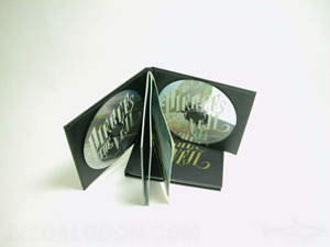 double disc cd book two hubs inner pages