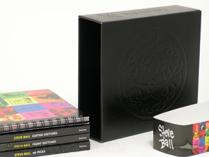 deluxe box sets leather vinyl material wrap debossing cd size