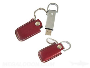 brown leather usb drive key ring chain manufacturing