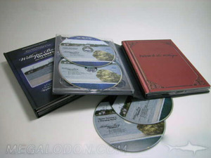 Four disc set 4 dvd book double disc trays hardbound
