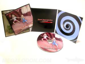 custom jacket cd 6pp center pocket booklet curved foam hub disc packaging