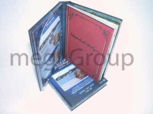 Tall book with double disc tray front and back panels 4 dvd set multidisc book